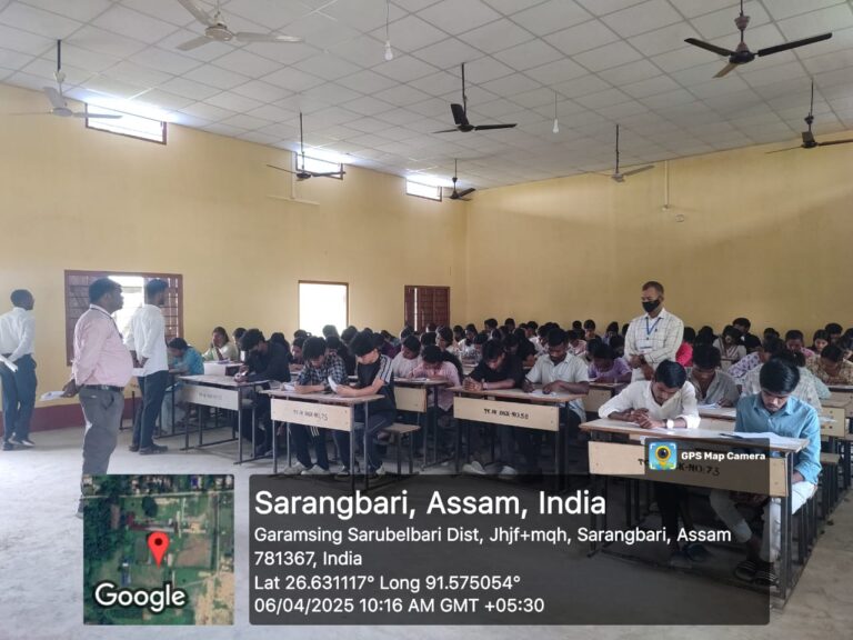 Written Examination Taken By Placement Cell of TC for 100% Free Computer Courses